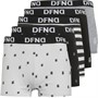 DFND London Mens Alvarez Five Pack Boxers Black/Black/Grey Marl/Stripe/White