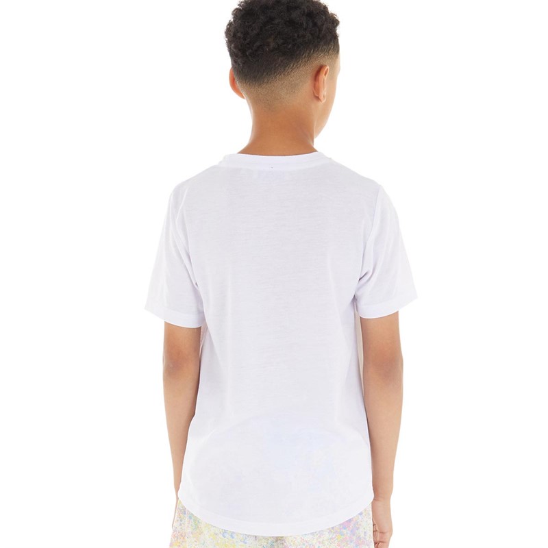 DFND London Boys Logo Splat T-Shirt White