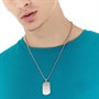DFND London Mens Stainless Steel Pendant Necklace Silver Tone