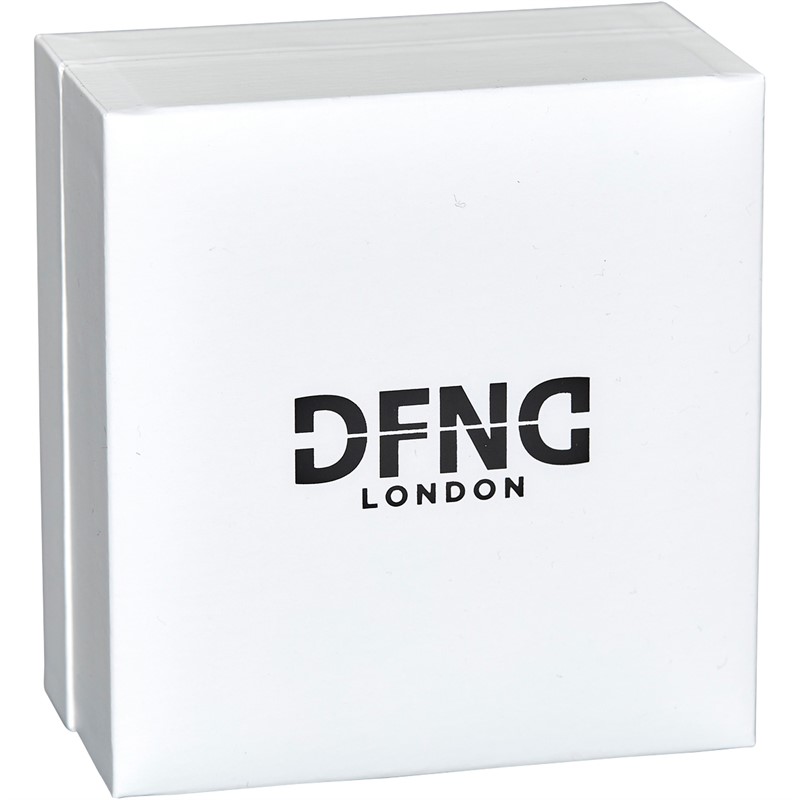 DFND London Mens Stainless Steel Pendant Necklace Silver Tone