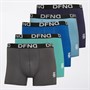 DFND London Mens Darrens Five Pack Boxers Graphite/Mint/Sky/Royal Blue/Navy