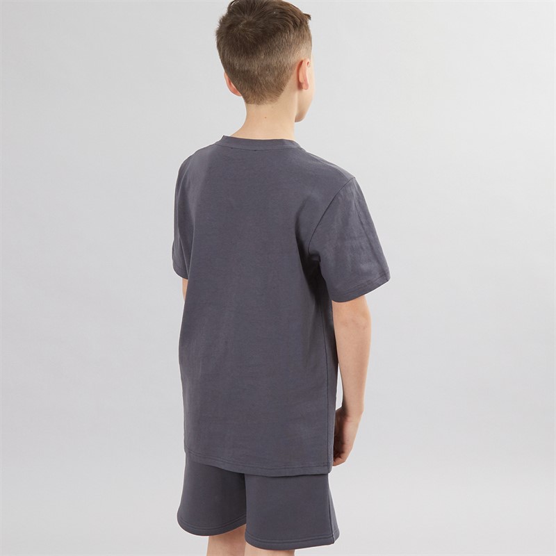 DFND London Boys T-Shirt And Shorts Co-Ord Set Grey