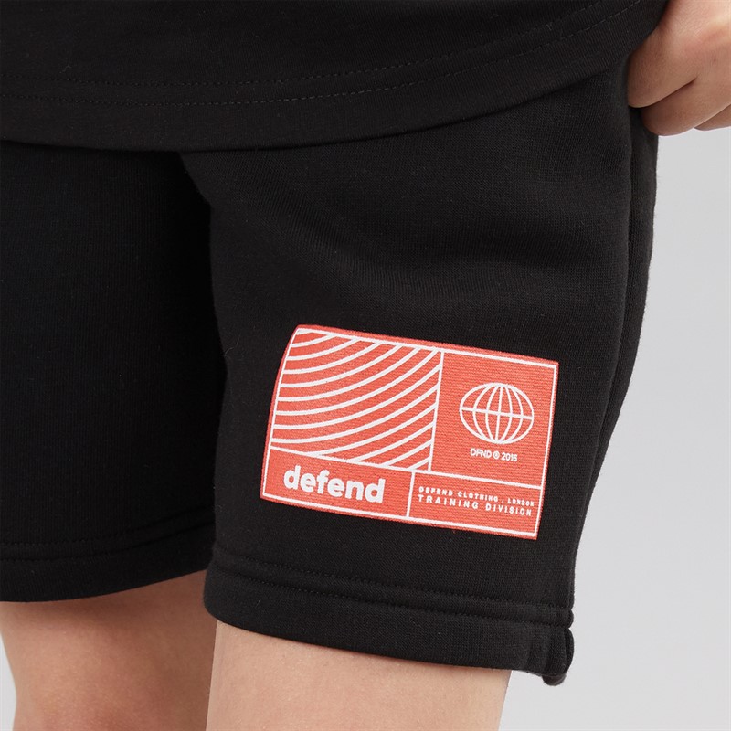 DFND London Boys T-Shirt And Shorts Co-Ord Set Black