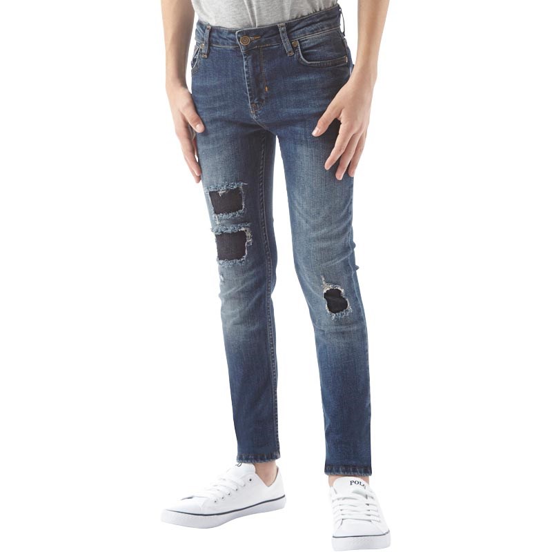 Buy DFND London Boys Flyer Skinny Jeans Blue