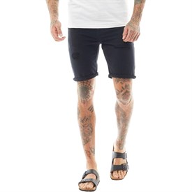 Dfnd London Heren Chopper Denim Short Zwart dfnd london kopen in de aanbieding