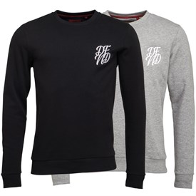 Dfnd London Heren Twee Pack Sweater Zwart dfnd london kopen in de aanbieding