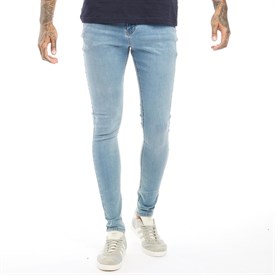 Dfnd London Heren Skinny Jeans Lichtblauw dfnd london kopen in de aanbieding