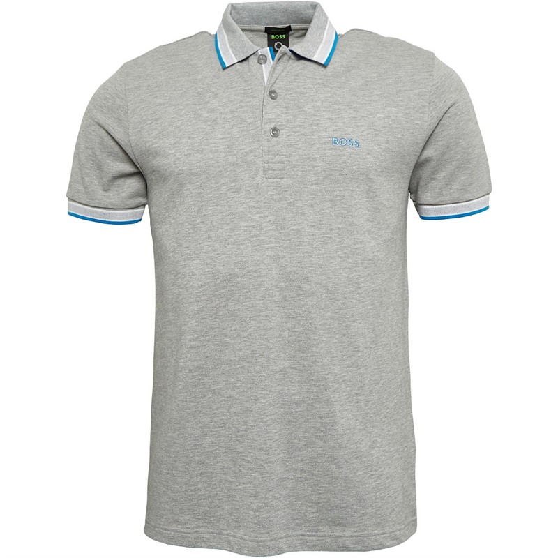 BOSS Athleisure Polos à manches courtes Paddy Homme Gris Chiné