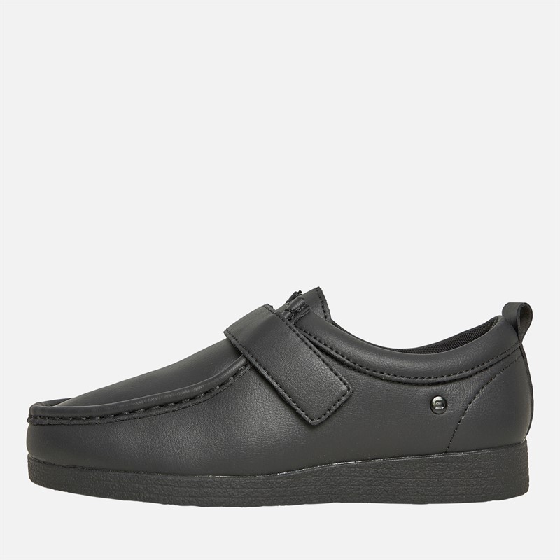 Deakins Boys Hudson Velcro Shoes Black - Size 11K