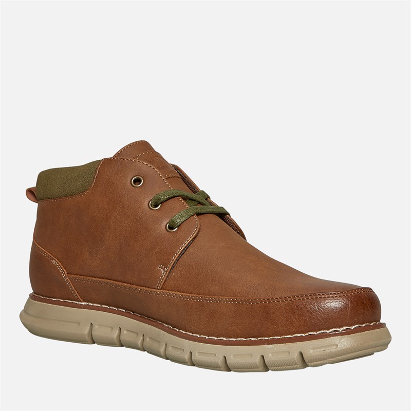 Deakins Mens Leo Mid Boots Tan/Khaki
