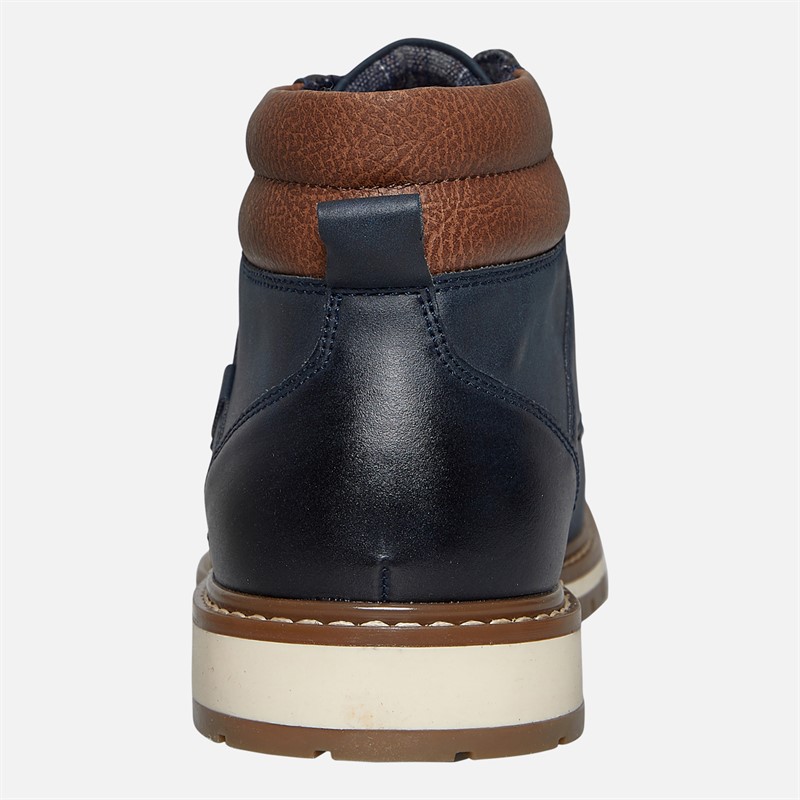 Deakins Mens Oxford Boots Navy/Tan