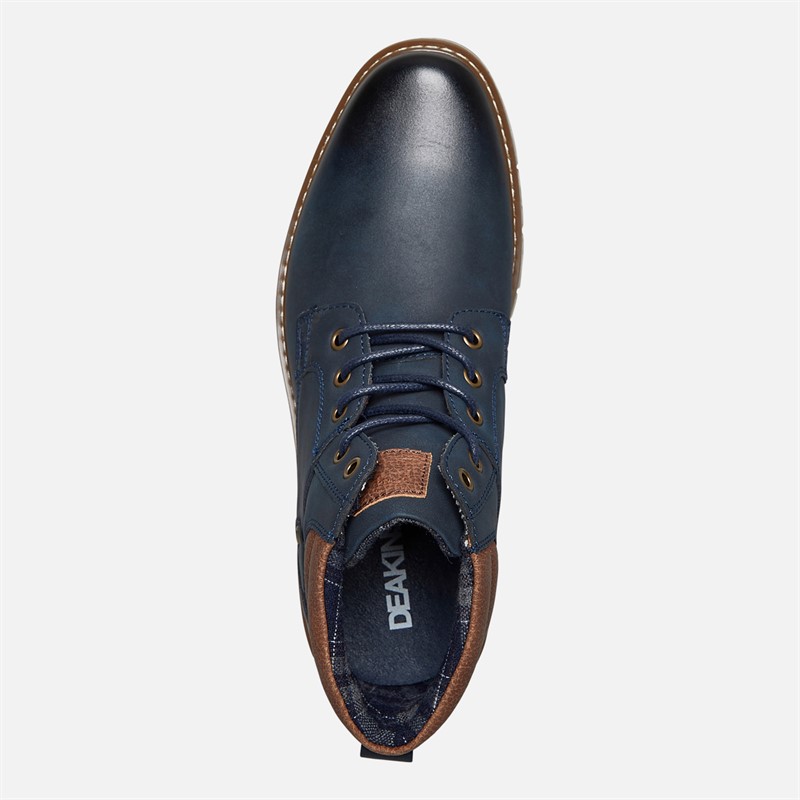 Deakins Mens Oxford Boots Navy/Tan