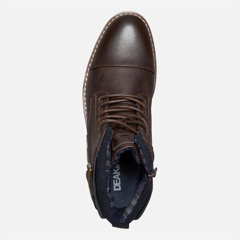 Deakins Mens Barrie Strap Work Boots Brown