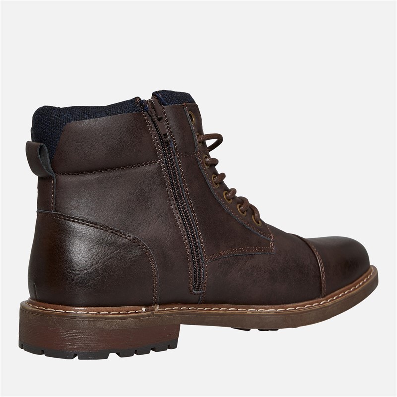 Deakins Mens Barrie Strap Work Boots Brown