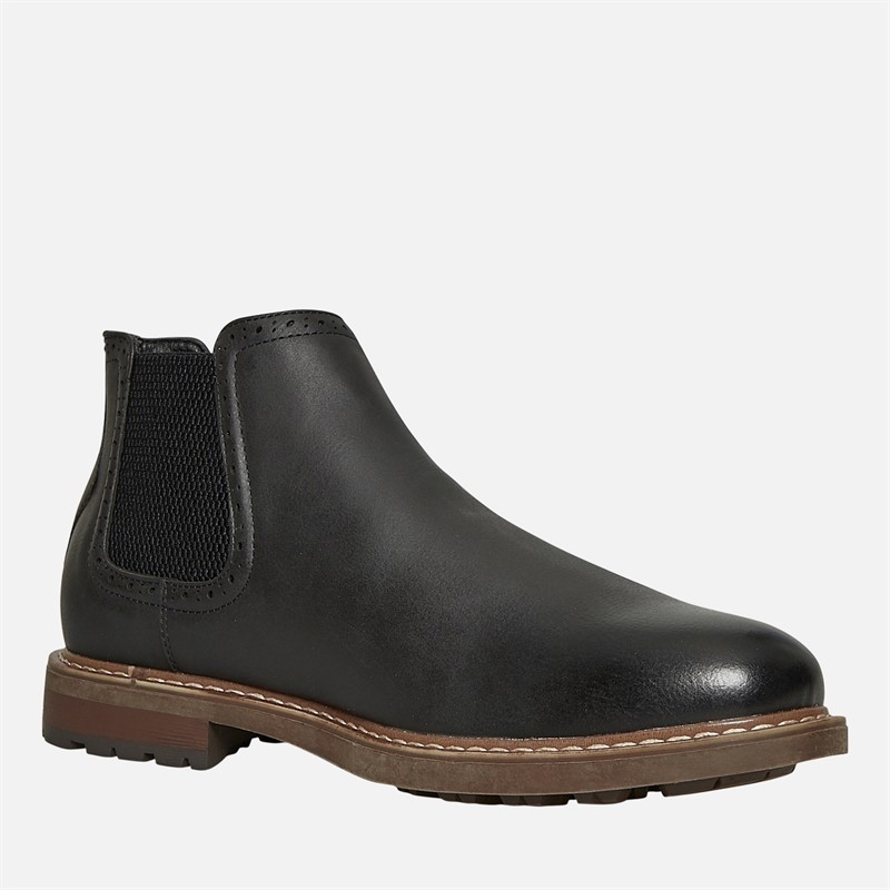 Deakins Herren Eastside Brogue Chelsea Stiefel Schwarz