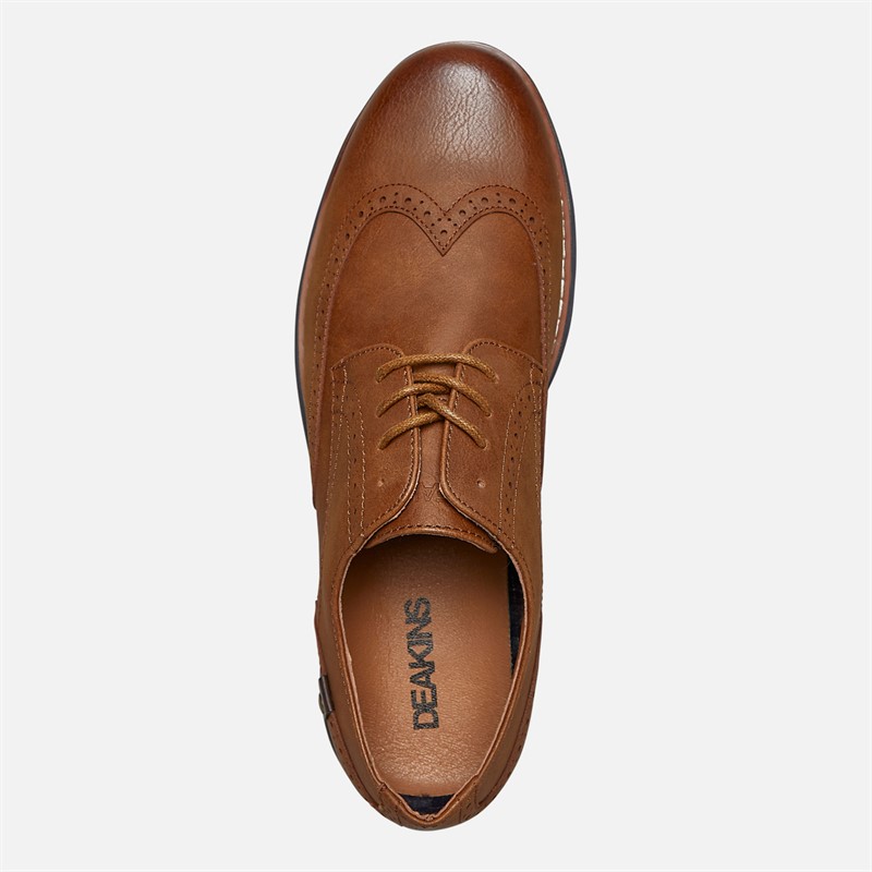 Deakins Mens Karl Brogue Shoes Tan/Brown