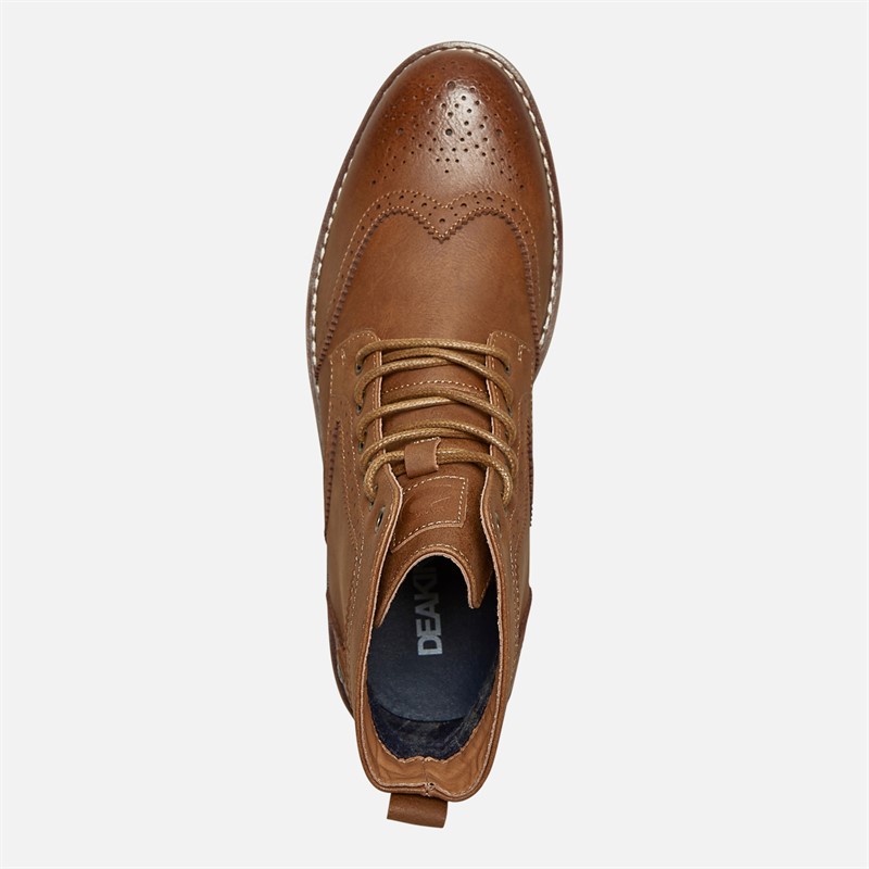 Deakins Mens Brooks Brogue Boots Tan