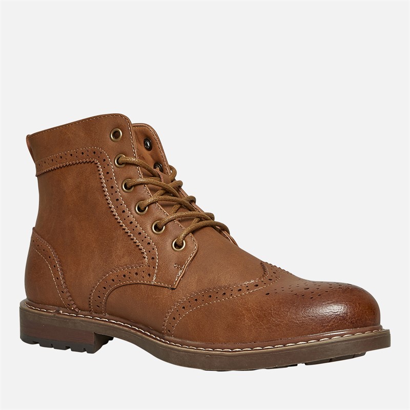 Deakins Mens Brooks Brogue Boots Tan
