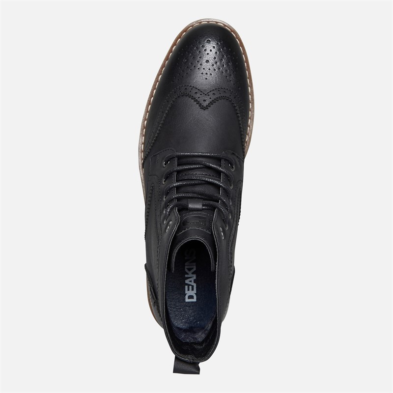 Deakins Mens Brooks Brogue Boots Black