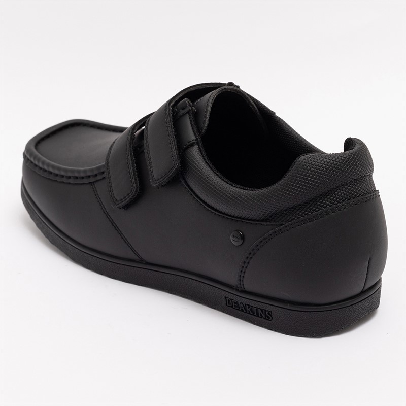 Deakins Mens Neon Velcro Shoes Black