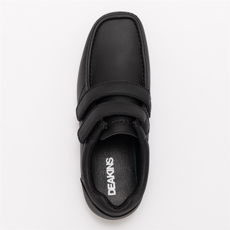 Deakins Mens Neon Velcro Shoes Black