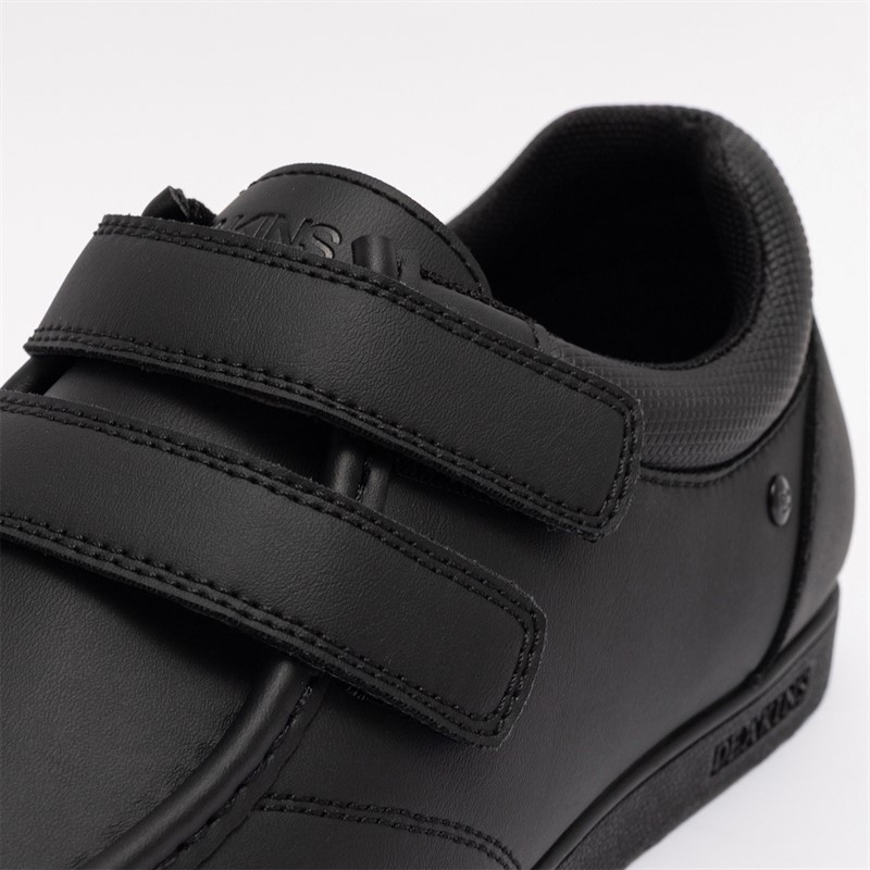 Deakins Mens Neon Velcro Shoes Black