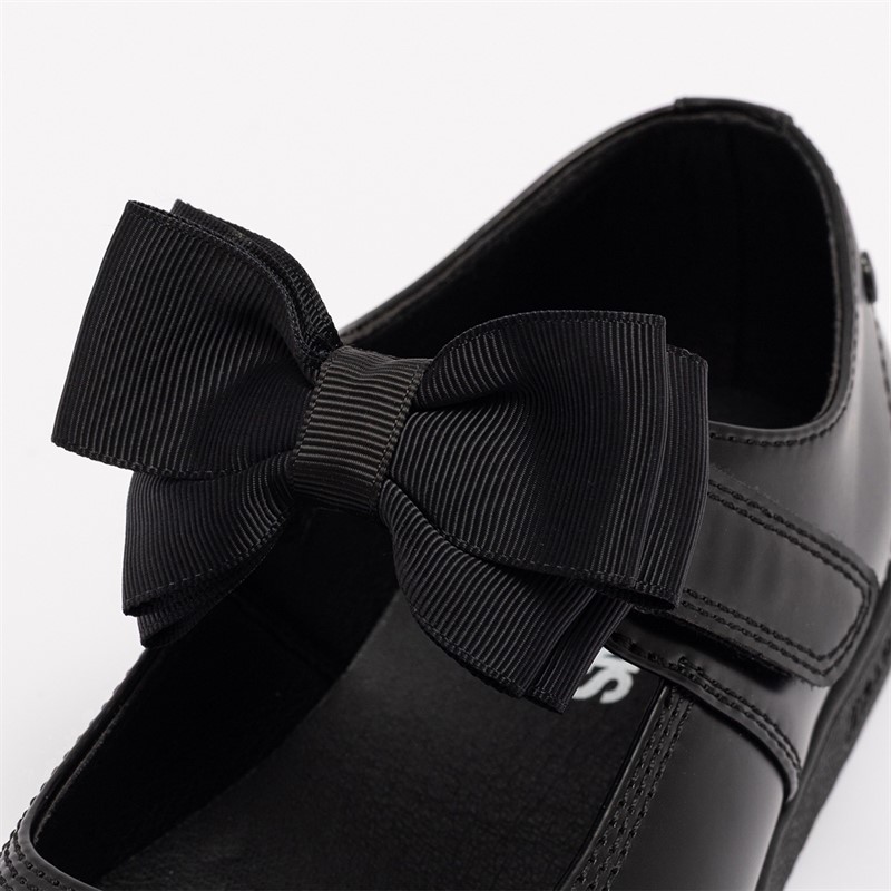 Deakins Junior Girls Devon Mary Jane Bow Shoes Black