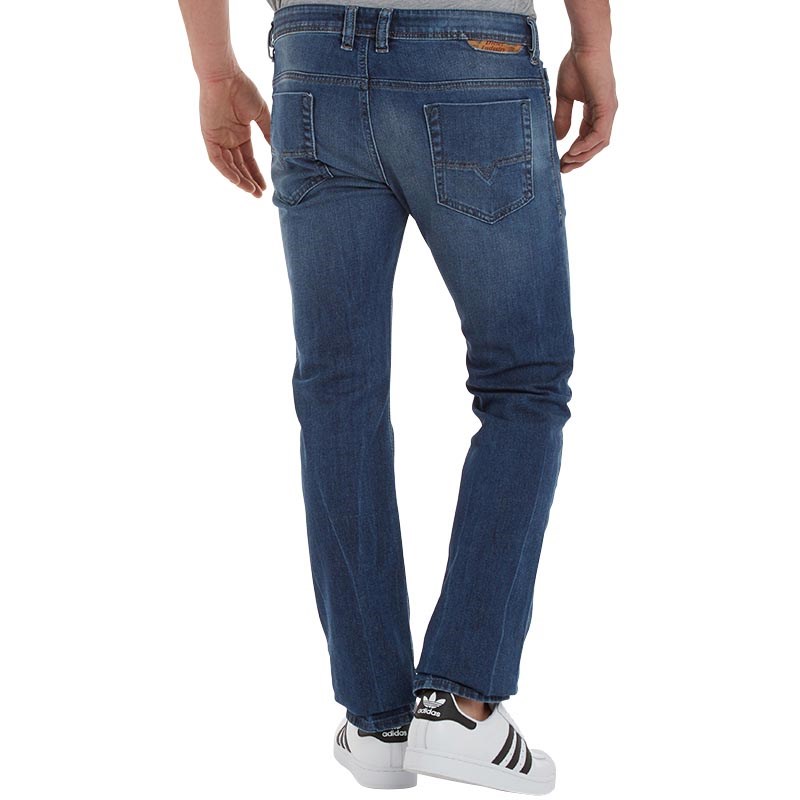 Buy Diesel Mens Safado 0848C Straight Fit Jeans Blue Wash