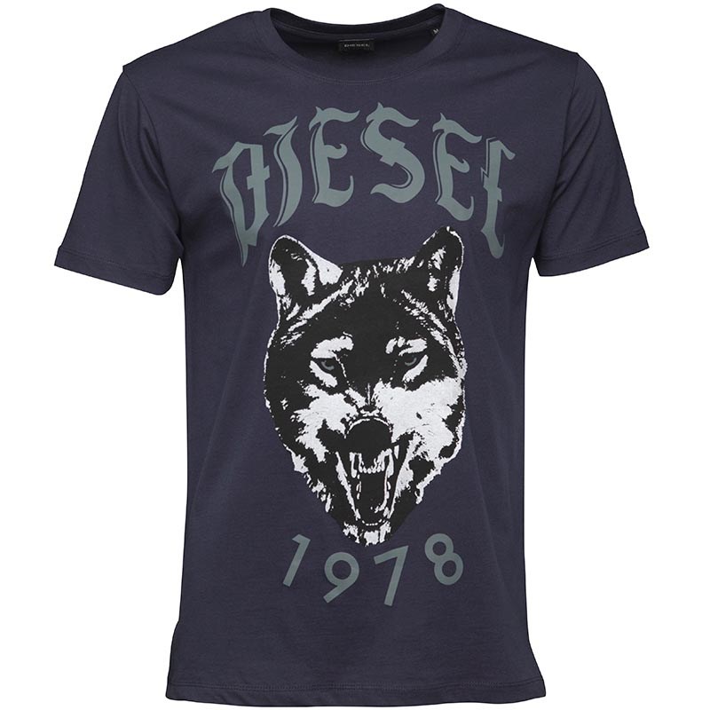 Diesel Mens T-Roff T-Shirt Navy at MandMDirect.com Diesel Mens T-Roff T-Shirt Navy.