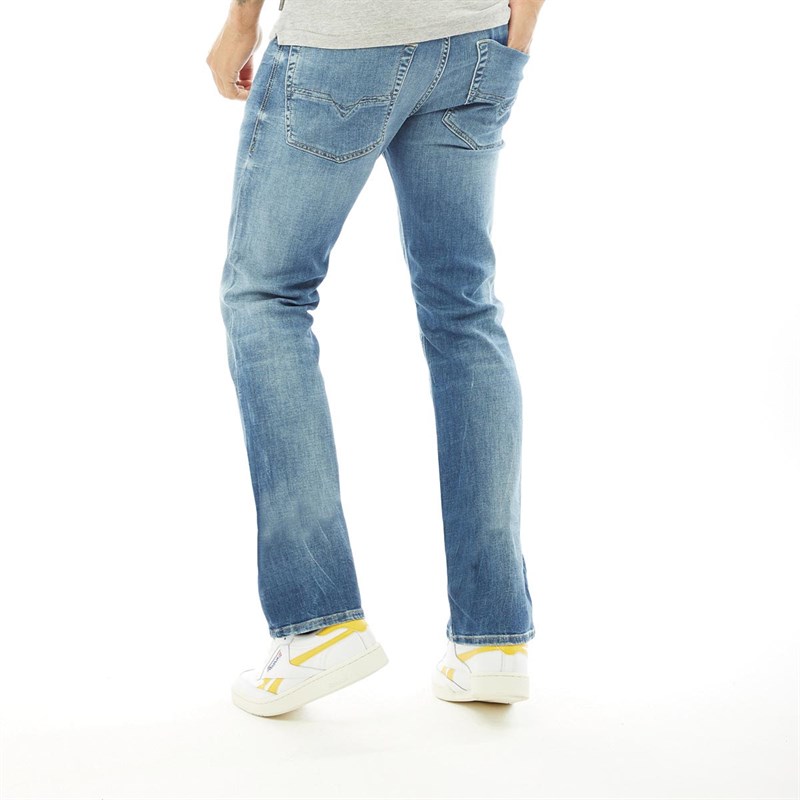 Diesel Men's Zatiny-X IB067 Bootcut Stretch Jeans - Black, Low Rise, Slim Fit, 99% Cotton 1% Elastane