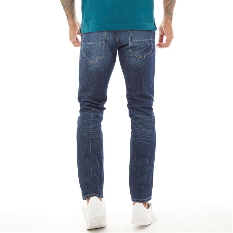 Diesel Męskie Thommer 083AU Jeansy Slim Niebieski