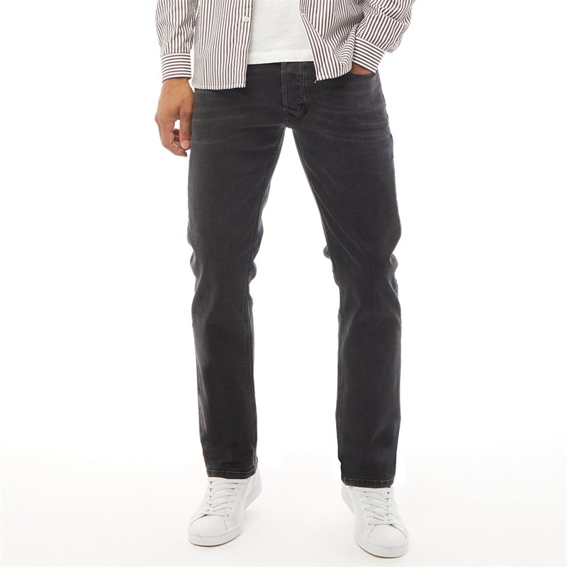 Diesel Heren Larkee R4Q80 Straight Fit Jeans Zwart