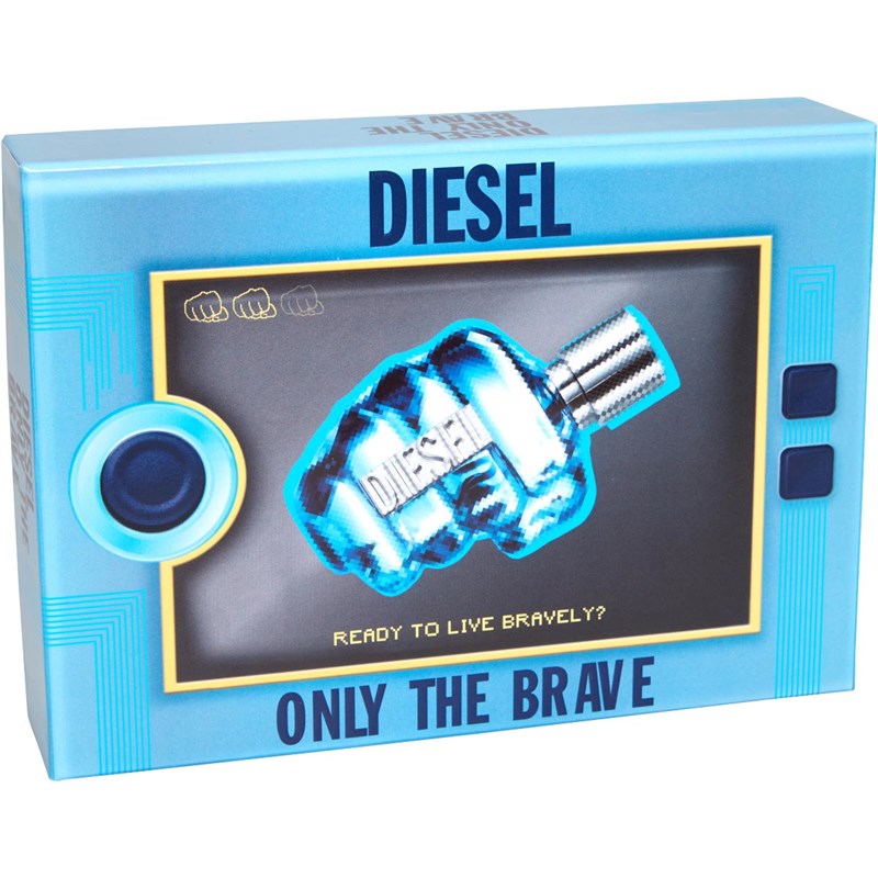 Diesel Mens Only The Brave Set Two Piece (75ml EDT Spray And 35ml EDT Spray) Multi