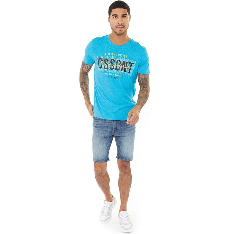 Dissident Mens Index T-Shirt Sea Blue