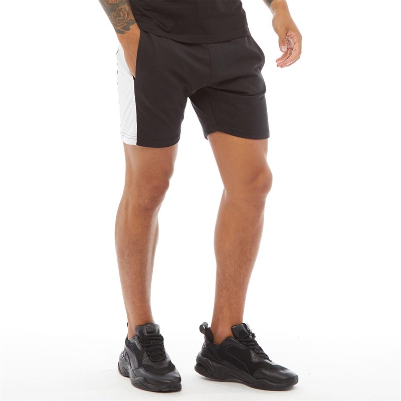 Buy Dstruct Mens Cut And Sew Panel Shorts Black