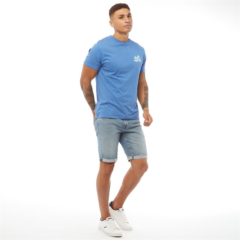 Dstruct Mens Print T-Shirt Cobalt Blue