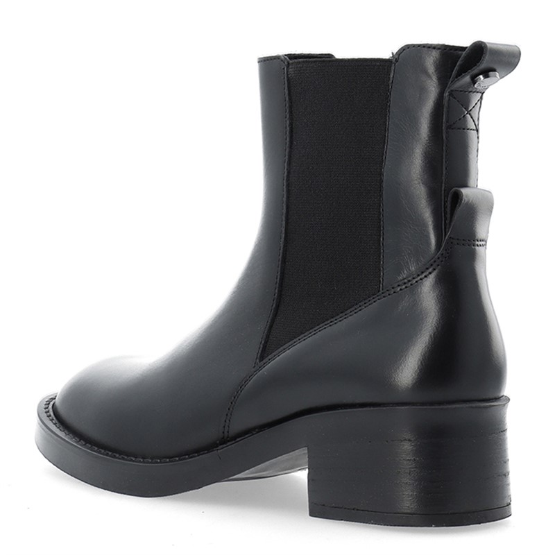 Ca'Shott Damen Casjosefine Chelsea Stiefel Leder Schwarz