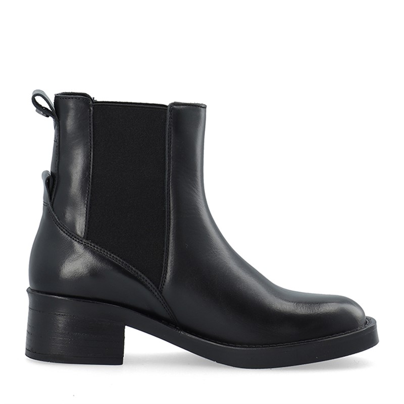 Ca'Shott Damen Casjosefine Chelsea Stiefel Leder Schwarz