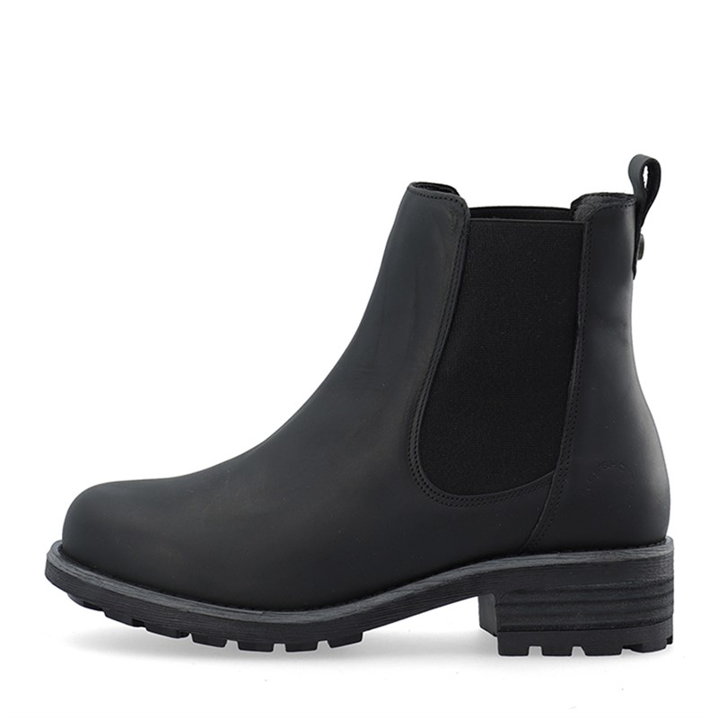 Ca'Shott Bottines Chelsea Caskarla Femme WR Nubuck huilé Noir