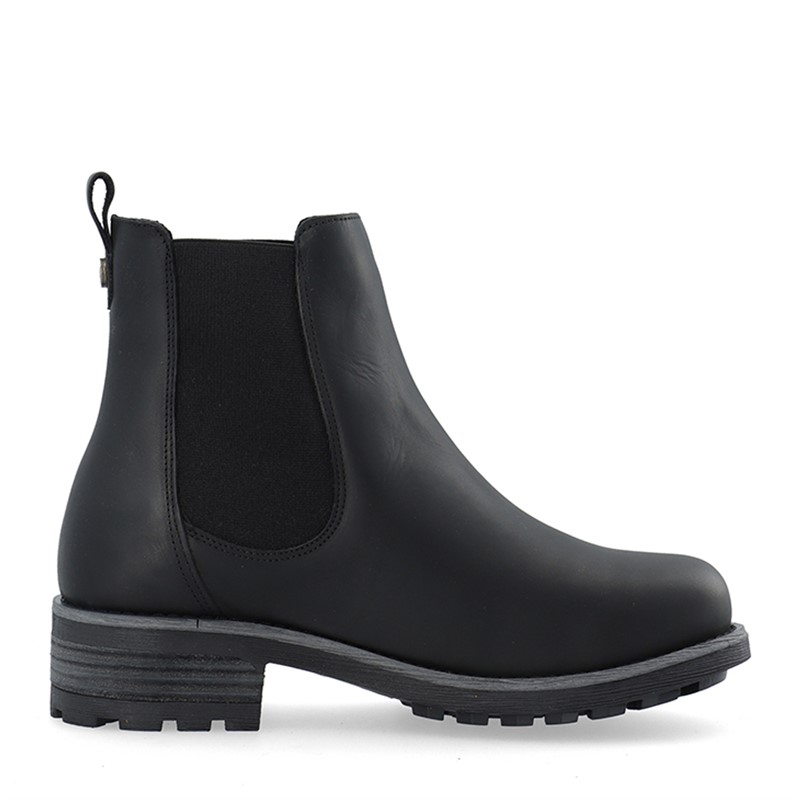 Ca'Shott Bottines Chelsea Caskarla Femme WR Nubuck huilé Noir