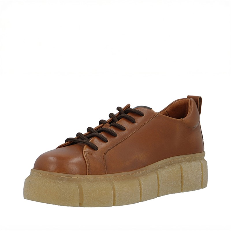 Ca'Shott Damen Casflora Lange Spitze Schuhe Leder Cognac