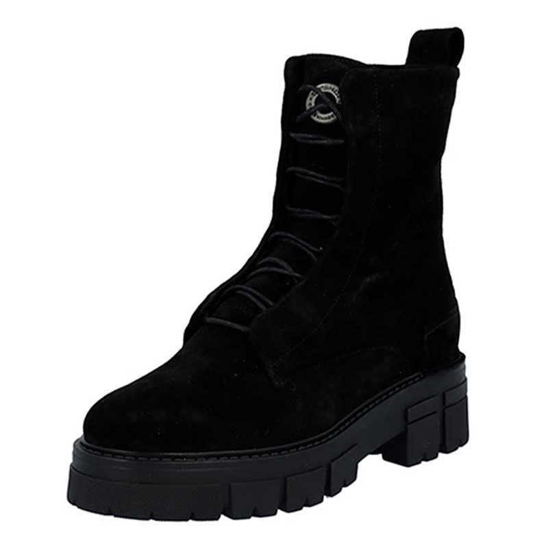 Ca'Shott Damen Casjida Spitzen Stiefel Black Suede