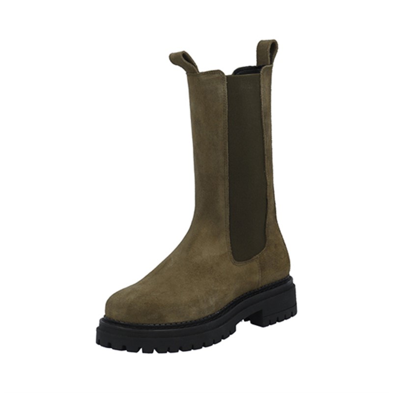 Ca'Shott Damen Cashannah Chelsea Stiefel Hoher Schnitt Wildleder Olive