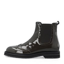 Ca'Shott Dames Casbetty Brogue Chelsea Laarzen Patent Coffee