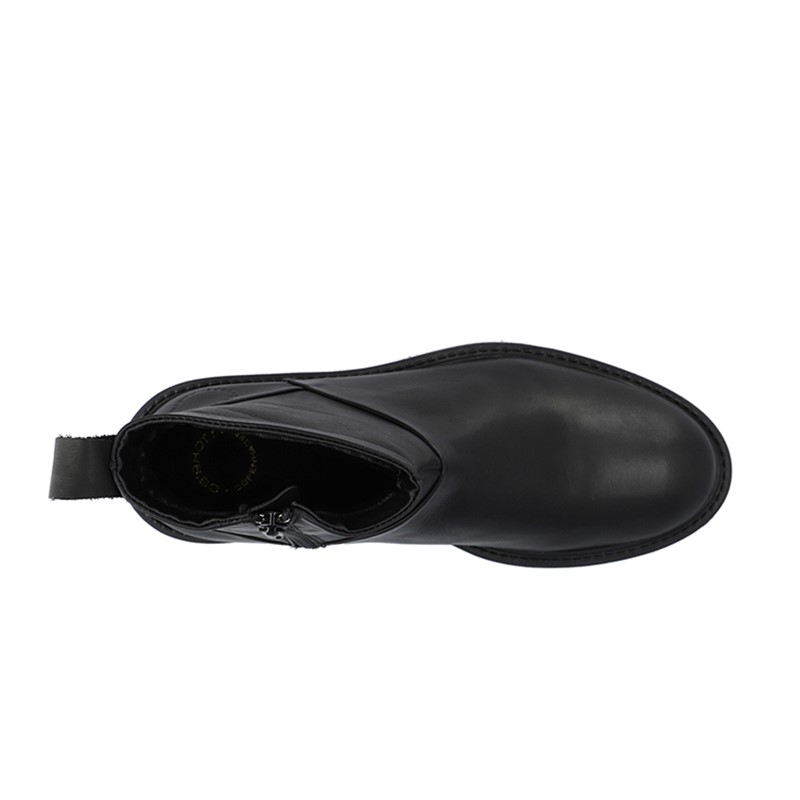 Ca'Shott Damen Castina Reißverschluss Stiefel Leder Schwarz