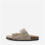 Ca'Shott Dame Cashelle To Spænder Ruskind Slide Sandaler Taupe
