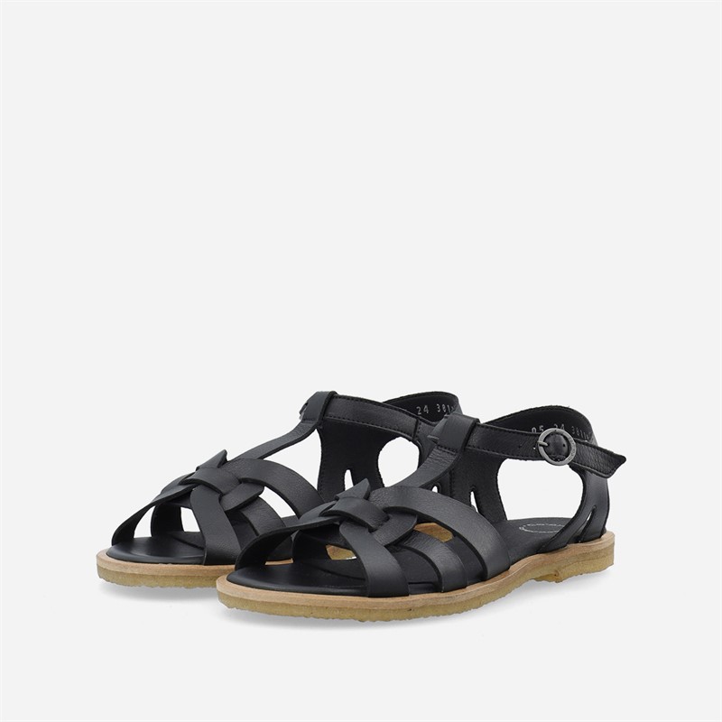 Ca'Shott Dame Casgitta Feminine Læder Sandaler Sort