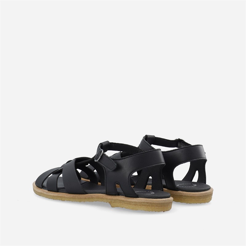 Ca'Shott Dame Casgitta Feminine Læder Sandaler Sort