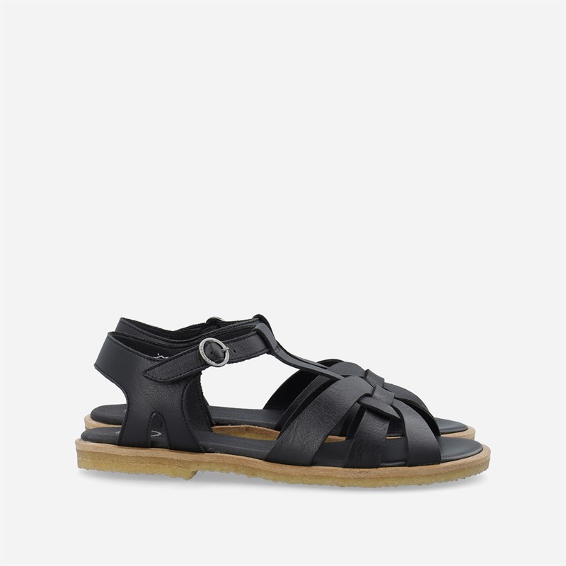 Ca'Shott Dame Casgitta Feminine Læder Sandaler Sort