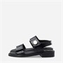 Ca'Shott Dame Casgrace Velcro Patent Sandaler Sort